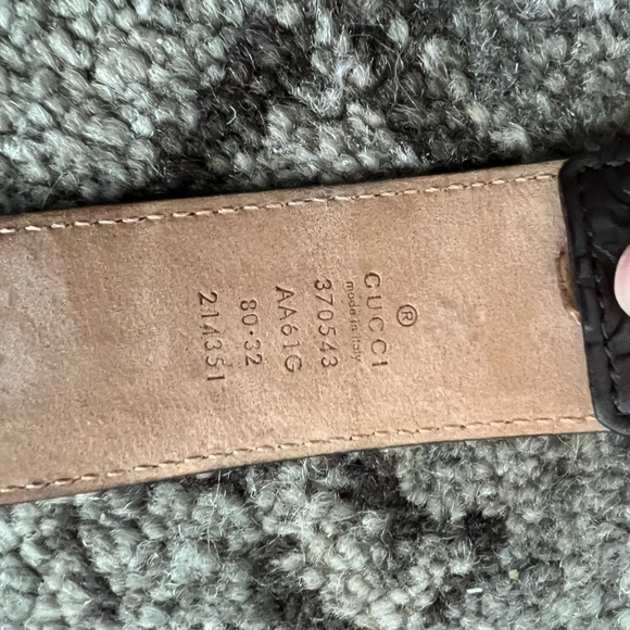 Authentic gucci signature leather belt size 80 - Picture 6 of 12